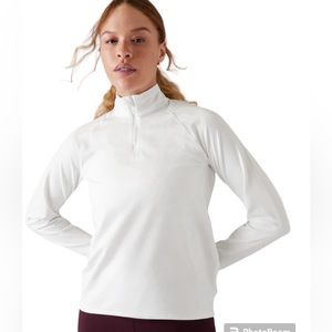 Athleta Whistler half zip cold climate layer athleisure m sea green